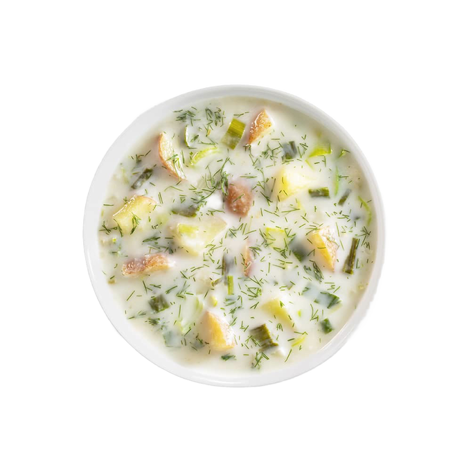 Creamy homemade soup bowl featuring tender chunks of potatoes and fresh herbs, crafted with natural gluten-free ingredients; part of Kitchen & Food, Pantry, Soups, Best Sellers, and Promo Eligible collections.