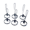 Six handcrafted steel olive oil lamp bases with coiled wick holders arranged neatly, highlighting USA made oil lamp parts in Lamps & Lighting, USA Made, and Best Sellers collections.