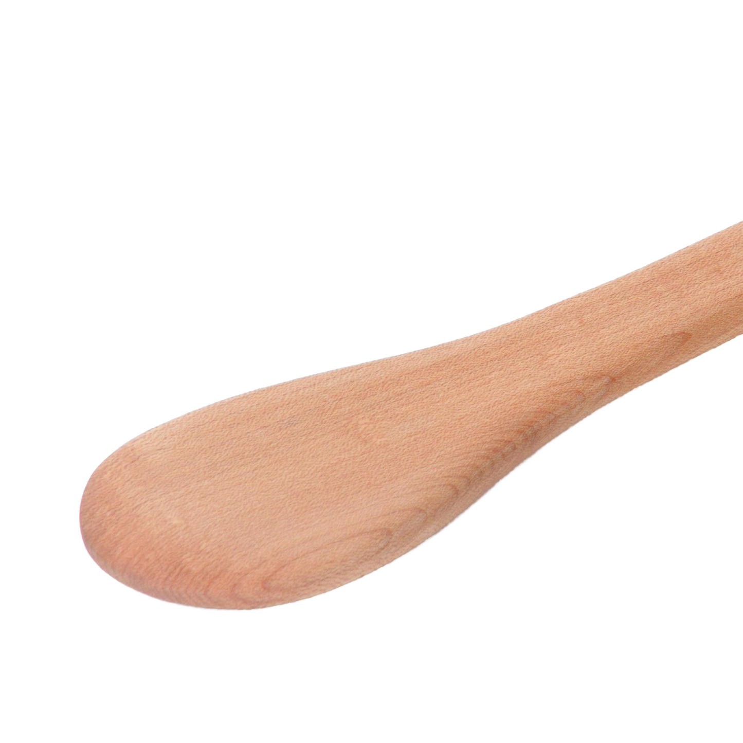 Close-up of a handcrafted solid American Hard Maple wooden spoon with a smooth, gently curved bowl and polished surface, ideal for Kitchen & Food, Holiday Hosting, and USA Made collections.