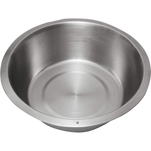 Round stainless steel dishpan with a flat base and smooth finish, crafted for durable household cleaning and kitchen tasks in Home & Decor, Cleaning Utensils, and Best Sellers collections.
