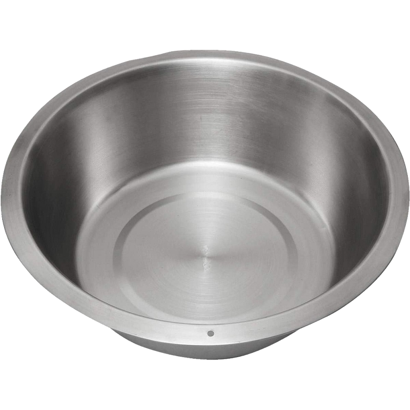 Round stainless steel dishpan with a flat base and smooth finish, crafted for durable household cleaning and kitchen tasks in Home & Decor, Cleaning Utensils, and Best Sellers collections.