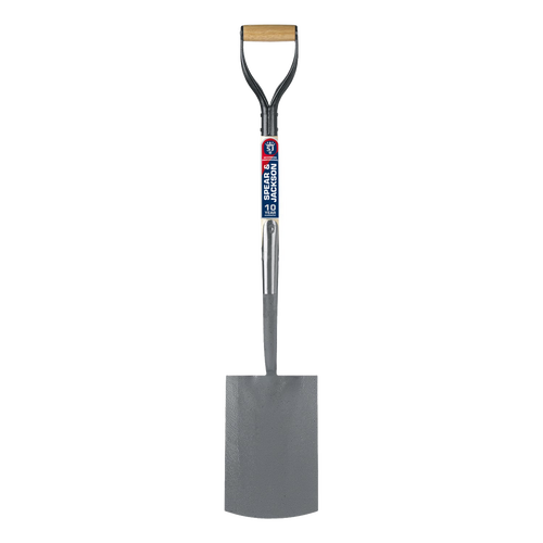 Heavy-duty professional digging spade with a forged carbon steel head and wooden handle, built for Farm, Garden & Tool, Digging and Cultivating, Lawncare, and Best Sellers collections.