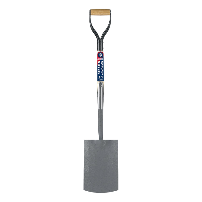 Heavy-duty professional digging spade with a forged carbon steel head and wooden handle, built for Farm, Garden & Tool, Digging and Cultivating, Lawncare, and Best Sellers collections.