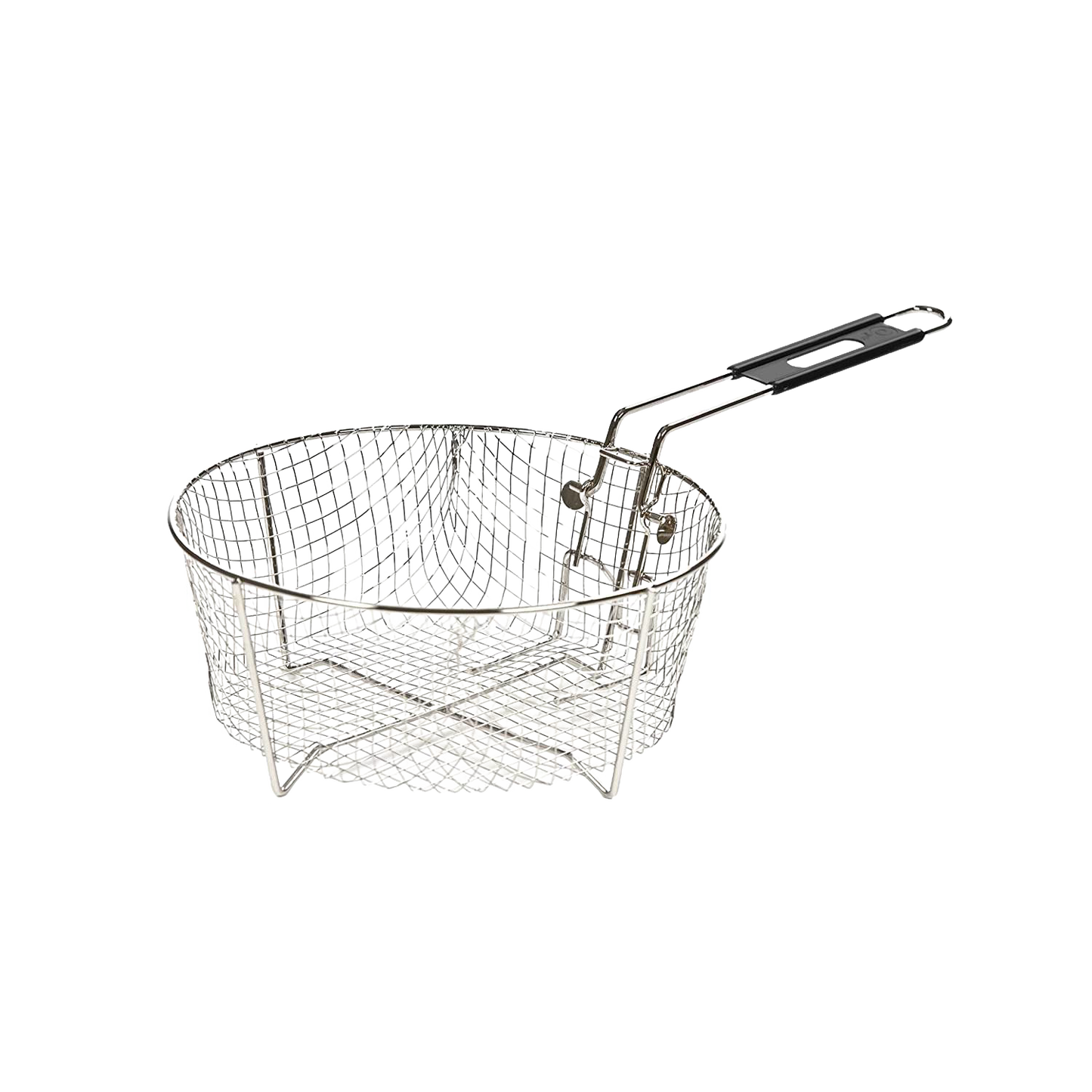 Stainless steel deep fry basket with long handle designed for use with Lodge Dutch ovens, ideal for Kitchen & Food, Cookware, Cast Iron, Kitchen Gadgets, Cooking and Baking Helpers, Best Sellers, and Promo Eligible collections.