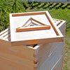 Handcrafted wooden 8-frame triangle bee escape board with fine mesh, Amish made in USA, designed for chemical-free honey harvesting, featured in Farm, Garden & Tool and Beekeeping Supplies collections.