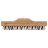 Handcrafted wooden broom head with stiff rubber bristles designed to attract pet hair, lint, and dust, ideal for household cleaning and featured in Home & Decor and Best Sellers collections.