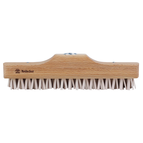 Handcrafted wooden broom head with stiff rubber bristles designed to attract pet hair, lint, and dust, ideal for household cleaning and featured in Home & Decor and Best Sellers collections.