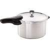 Handcrafted aluminum pressure cooker with a polished finish and black ergonomic handle, designed for fast, flavorful meals, featured in Kitchen & Food, Cookware, Pots and Pans, and Best Sellers collections.