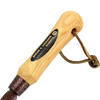 Handcrafted spearing grubber weeding tool with a smooth natural wood handle and hammer finish powder-coated metal head, perfect for farm, garden & tool, lawncare, and best sellers collections.