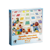 Boxed 1000-piece jigsaw puzzle featuring vibrant colorful spools of thread scattered on a hand-sewn quilt pattern, handcrafted and made in USA, ideal for Toys, Books & Games and USA Made collections.