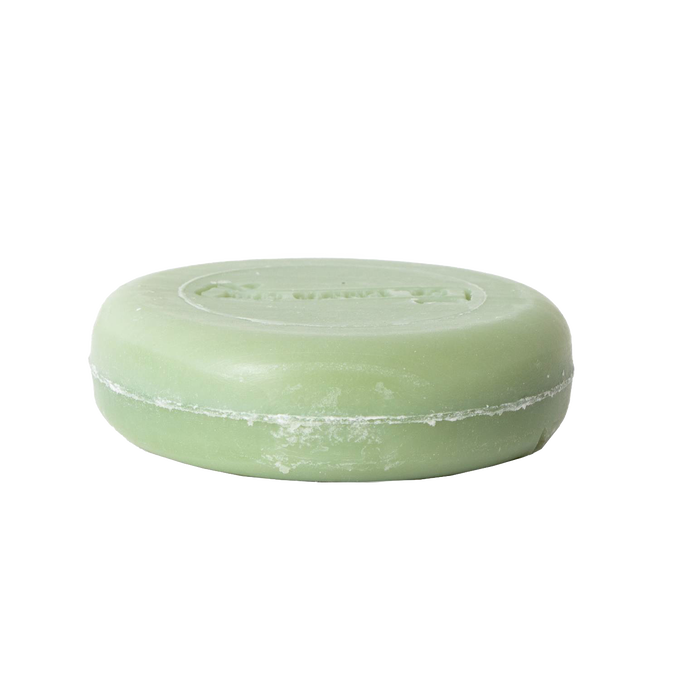 Handcrafted small green shaving soap bar with moisturizing ingredients like shea butter and avocado oil, featured in Health & Wellness, Grooming and Personal Hygiene, Soaps and Soapmaking, USA Made, Best Sellers, Promo Eligible collections.