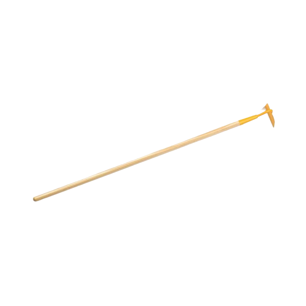 Child-sized sturdy gardening hoe with a yellow metal head and natural wooden handle, crafted for ages 6 and up with adult supervision, ideal for outdoor play in Toys, Books & Games, Children's Toys, and Best Sellers collections.