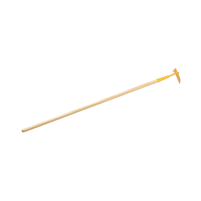 Child-sized sturdy gardening hoe with a yellow metal head and natural wooden handle, crafted for ages 6 and up with adult supervision, ideal for outdoor play in Toys, Books & Games, Children's Toys, and Best Sellers collections.