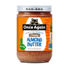 Jar of handcrafted creamy almond butter with no added sugar or salt, made in USA, gluten free, kosher, perfect for Kitchen & Food and Peanut Butter & Jellies collections.