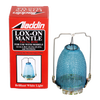 Red packaging box labeled for Aladdin Lox-On Mantle and a blue mesh mantle suited for various lamp models, part of Lamps & Lighting, Parts and Accessories, and Best Sellers collections.