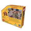 Yellow puzzle box featuring a shaped dinosaur jigsaw with 100 pieces, showcasing hands assembling the Stegosaurus image, part of Toys, Books & Games and Children's Toys collections.