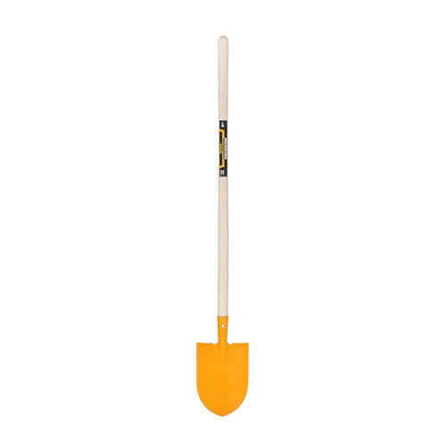 Child-sized durable shovel with a yellow metal blade and natural wooden handle, designed for young gardeners ages 6 and up, featured in Toys, Outdoor Play, and Best Sellers collections.