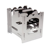 Compact stainless steel camping stove featuring a stack effect design for efficient burning of small branches, ideal for Farm, Garden & Tool, Camping, Emergency Supplies, and Best Sellers collections.