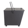 Heavy-duty steel ash carrier bucket with balanced handle and steel legs for easy transport and safe ash storage, featured in Stoves, USA Made, Hearth Accessories, and Best Sellers collections.