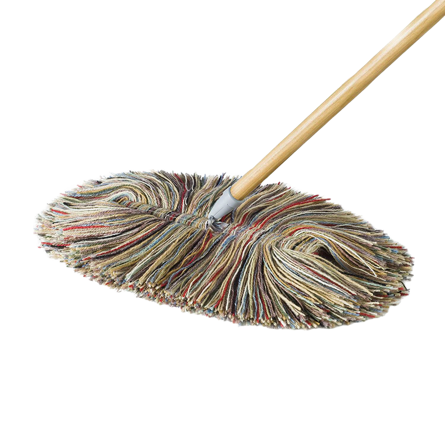 Handcrafted Big Wooly Dust Mop with a removable wool head and wooden handle, made in USA for natural dusting in Home & Decor, Household Cleaning, and USA Made collections.