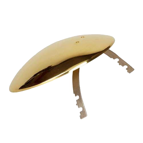 Shiny brass parabolic reflector with mounting brackets designed to focus light from a pressure lamp, suitable for Lamps & Lighting, Parts and Accessories, Other Parts, Best Sellers, and Promo Eligible collections.