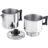 Two-piece stainless steel manual coffee brewing set with black handles and a removable lid, part of Farm, Garden & Tool, Kitchen & Food, Brewing Coffee and Tea, and Best Sellers collections.