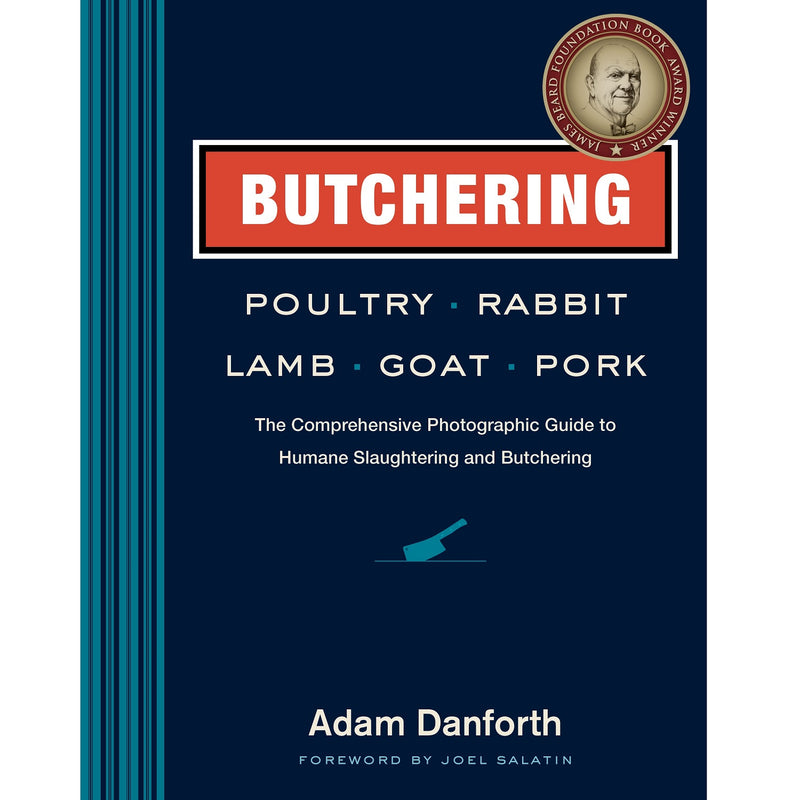 Cover of a handcrafted book on humane slaughtering and butchering featuring poultry, rabbit, lamb, goat, and pork, part of Toys, Books & Games and Farm and Livestock Books collections.