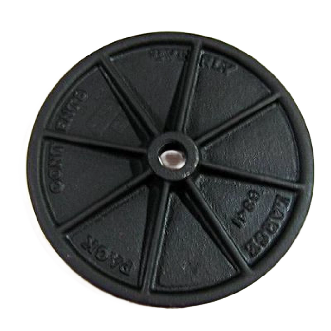 Heavy-duty, handcrafted pressing disc made in USA with a solid cast design, ideal for Kitchen & Food, Specialty Equipment, Butchering Supplies, Best Sellers, and Promo Eligible collections.