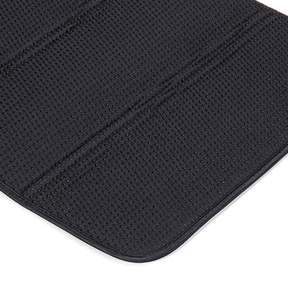 Black fast-drying microfiber mat with textured surface that absorbs moisture efficiently and cushions delicate dishes, suitable for Kitchen & Food, Kitchen Accessories, and Best Sellers collections.
