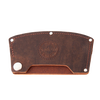 Handcrafted Amish made full-grain leather guard for single bit axes, featuring a snap closure and embossed branding, part of USA made Farm, Garden & Tool and Hand Tools collections.
