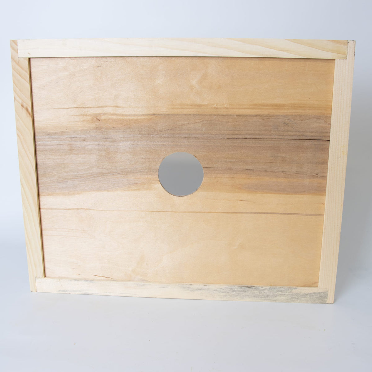 Handcrafted Amish made wooden hive inner cover with a center ventilation hole for airflow and moisture control, featured in Farm, Garden & Tool and Beekeeping Supplies collections.