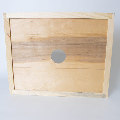 Handcrafted Amish made wooden hive inner cover with a center ventilation hole for airflow and moisture control, featured in Farm, Garden & Tool and Beekeeping Supplies collections.