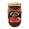 Jar of handcrafted Amish-style cherry salsa with kettle-cooked thick, chunky texture, made in the USA, ideal for Kitchen & Food, Snacks and Sweets, Pantry, and Best Sellers collections.
