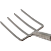 Heavy-duty traditional digging fork with mirror-polished stainless steel tines and weatherproof hardwood handle, ideal for farm, garden, and lawncare tasks in digging and cultivating collections.