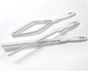 Set of three flexible nylon-bristle brushes with white handles designed for cleaning curved teakettle spouts, ideal for Home & Decor, Kitchen & Food, and Household Cleaning collections, made in USA.