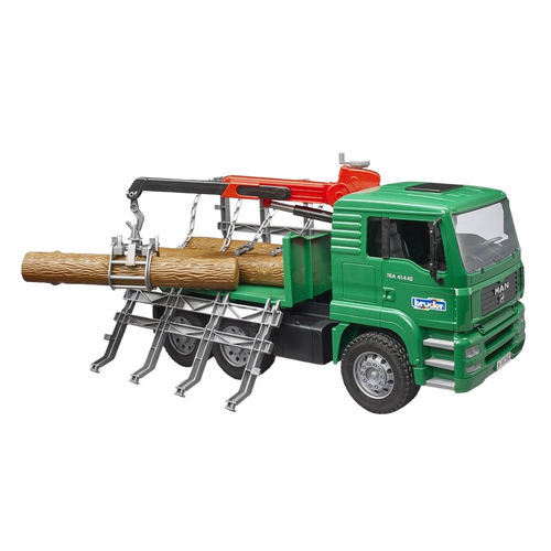 Bruder Toys MAN Timber Truck with Loading Crane & 3 Logs