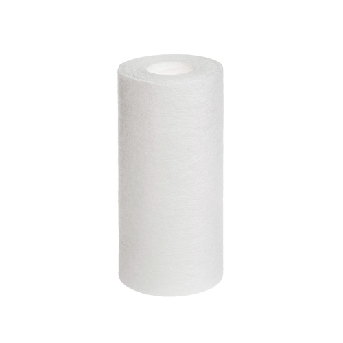 Cylindrical white replacement sediment filter cartridge designed for use with water treatment and emergency supply systems in farm, garden, and appliance applications.