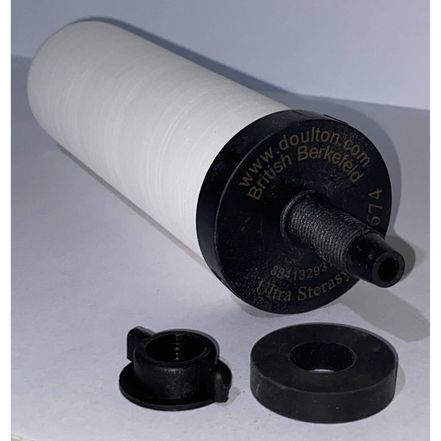 Handcrafted ceramic water filter element with granular activated carbon, compatible with British Berkefeld gravity systems, ideal for Farm, Garden & Tool and Water Heating and Treatment collections.