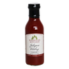 Glass bottle of all-natural jalapeno ketchup with black cap and white label, handcrafted in USA, ideal for Kitchen & Food, Food, Pantry, USA Made, Best Sellers, and Promo Eligible collections