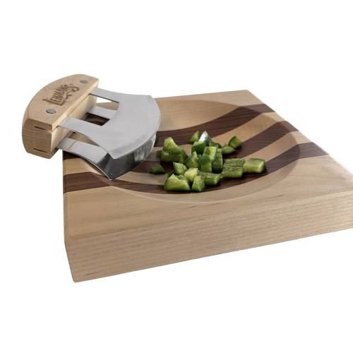 Lehman's Kitchen Double-Bladed Ulu Knife & Bowl Set