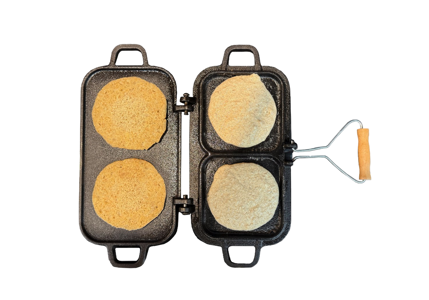 Lehman's Kitchen Compact Cast Iron Flip Griddle & Sandwich Press