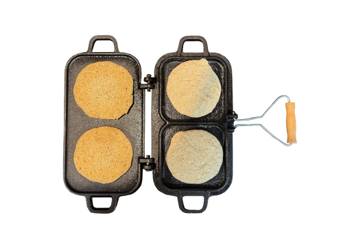 Lehman's Kitchen Compact Cast Iron Flip Griddle & Sandwich Press