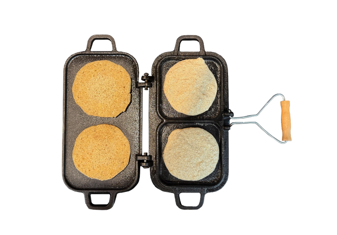 Lehman's Kitchen Compact Cast Iron Flip Griddle & Sandwich Press