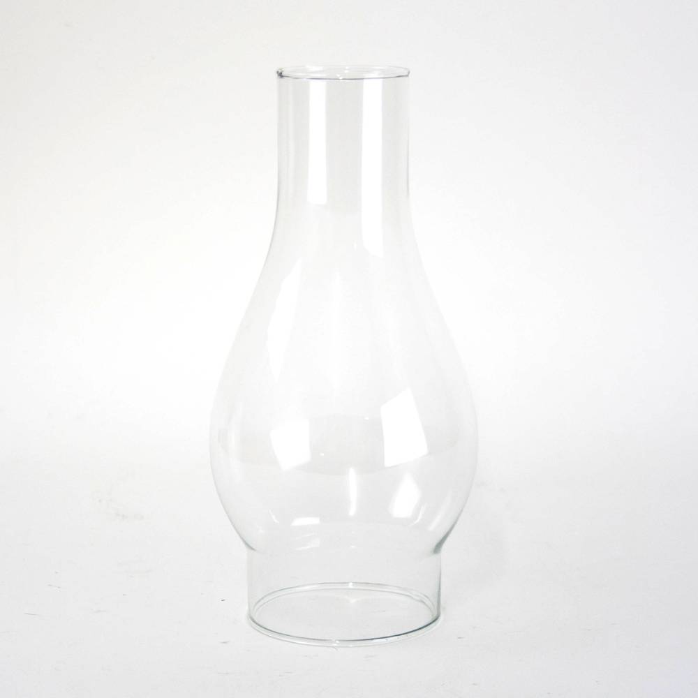 Clear replacement glass chimney with a 2-7/8-inch base, designed for lamps, lighting, and oil lamp accessories, featured in parts and accessories, chimneys and globes, best sellers, and promo collections.
