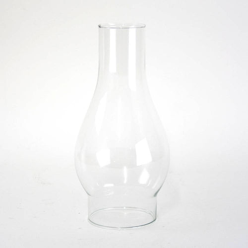 Clear replacement glass chimney with a 2-7/8-inch base, designed for lamps, lighting, and oil lamp accessories, featured in parts and accessories, chimneys and globes, best sellers, and promo collections.