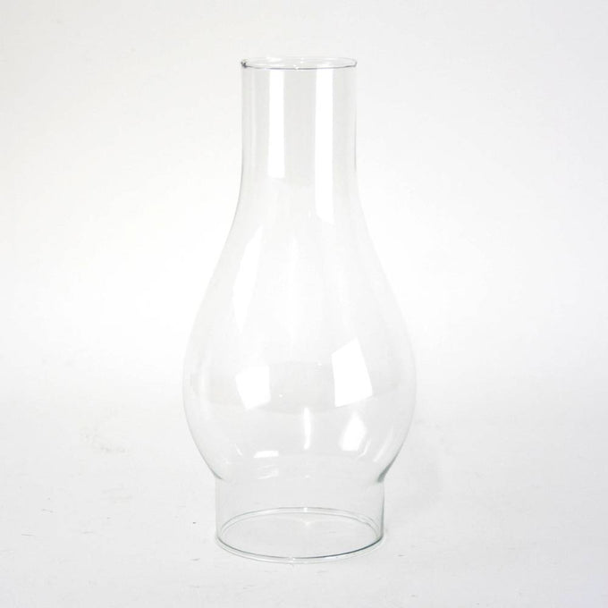 Clear replacement glass chimney with a 2-7/8-inch base, designed for lamps, lighting, and oil lamp accessories, featured in parts and accessories, chimneys and globes, best sellers, and promo collections.