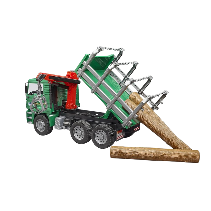 Bruder Toys MAN Timber Truck with Loading Crane & 3 Logs