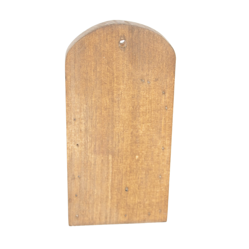 Handcrafted Amish made natural wood wall-mounted broom holder panel with hole for secure mounting, ideal for Home & Decor, Household Helpers, Cleaning Utensils, USA Made collections.