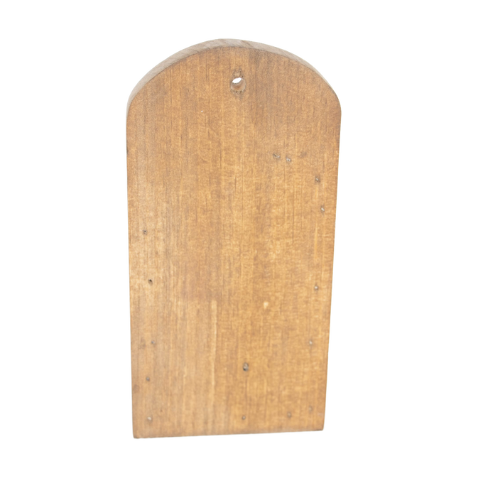 Handcrafted Amish made natural wood wall-mounted broom holder panel with hole for secure mounting, ideal for Home & Decor, Household Helpers, Cleaning Utensils, USA Made collections.