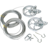 Handcrafted premium clothesline kit featuring plastic-coated stranded wire cables with rustproof zinc pulleys, hooks, and fasteners, perfect for Home & Decor and Laundry Supplies collections.